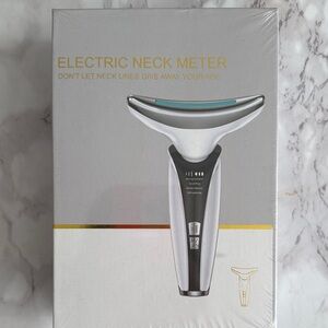 Electric Neck Meter Rejuvenation Device - Silver and White